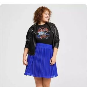 Torrid Mini Chiffon High Waist Pleated Skirt